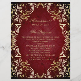 Red Gold 18 Kerzen und Rose Zeremonie Programm