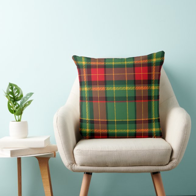Red Gold and Green Checkered Christmas    Kissen (Stuhl )
