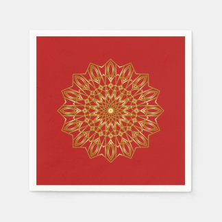 Red & Gold Arabisch inspiriert Paper Napkins Serviette