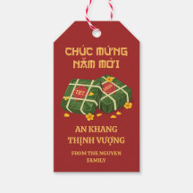 Red & Gold Banh Chung Ochna Vietnamese Tet 2026