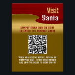 Red & Gold, Besuch Santa, QR Code Queue Poster<br><div class="desc">Dieses Poster ist perfekt für jeden,  der ein Santa-Event besucht. Dieses Zeichen dient dazu,  Kunden zum Scannen eines QR-Codes zu bewegen,  um sich der Warteschlange anzuschließen,  um den Weihnachtsmann zu besuchen. Ideal für kommerzielle und einheimische Veranstaltungen.</div>