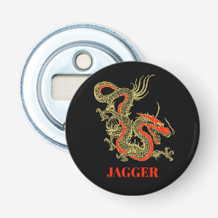 Red Gold Black Fantasy Chinese Dragon Flaschenöffner