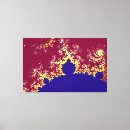 Red Gold Blue Mandelbrot Fraktal Leinwanddruck