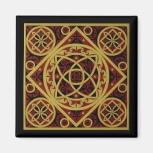 Red & Gold Celtic Design Magnet