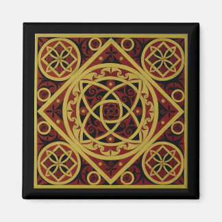 Red & Gold Celtic Design Magnet