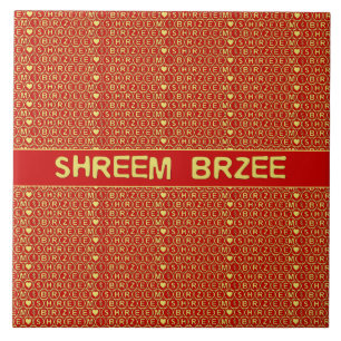 Red Gold Chant Shreem Brzee zieht Wohlstand an Fliese