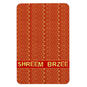Red Gold Chant Shreem Brzee zieht Wohlstand an Magnet
