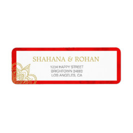 Red Gold Chic Hochzeitadresse im indischen Stil