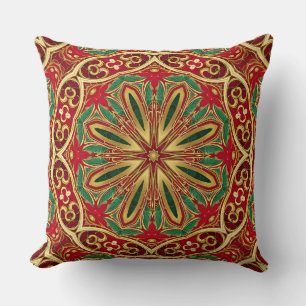 Red Gold Christmas Throw Kissen
