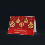 Red Gold Daughter & Son in Law Frohe Weihnachten Karte<br><div class="desc">Frohe Weihnachten für Tochter und Sohn in Jura-Karte in modernem Rot mit funkelnd Goldverzierungen.</div>