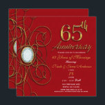 Red & Gold Diamond 65 65 Jahrestag Einladung<br><div class="desc">Red & Gold Diamond 65 65 Jubiläum Einladung</div>