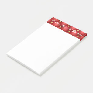 Red Gold Diamonds Tufted Personalisiert Sticky Not Post-it Klebezettel