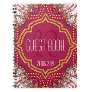 Red Gold Eastern Bohemian Monogram Livre d'or