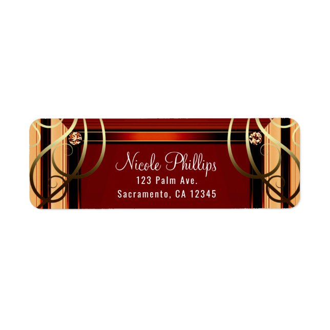Red & Gold Elegante Company Corporate Holiday Part (Vorne)