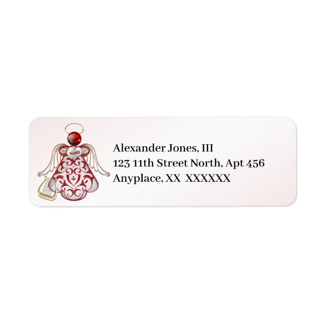 Red/Gold Filigree Engel von Song Ret Addr (Vorne)