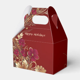 Red Gold Floral Holiday Geschenkboxen Geschenkschachtel