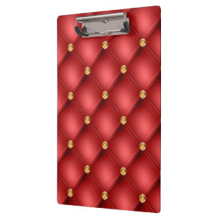 Red Gold Gemstone Tuft Clipboard Klemmbrett