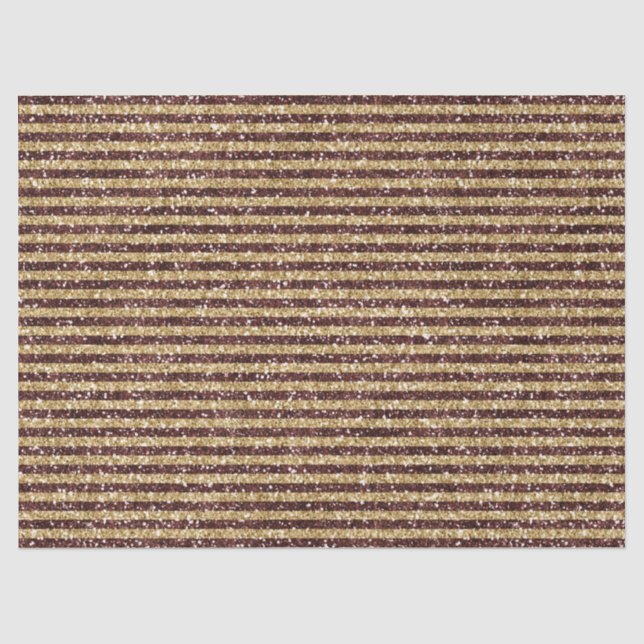 Red Gold Glitzer Sparkline Streifen Seidenpapier (Vorderseite)