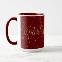 Red Gold Glitzern Tasse
