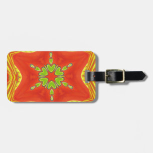 Red Gold Green Mandala Kunstdruckerei Gepäckanhänger