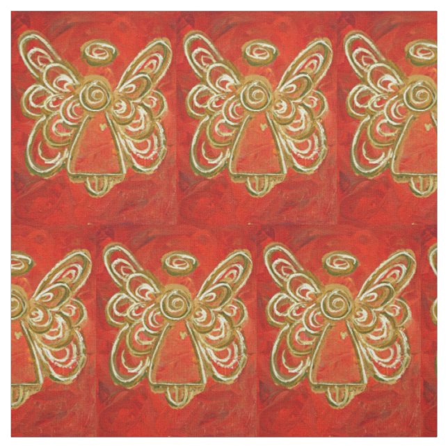Red Gold Guardian Angel Kunststoffe Stoff (Muster)