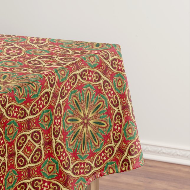 Red Gold Holiday Tableclout Tischdecke (Beispiel)