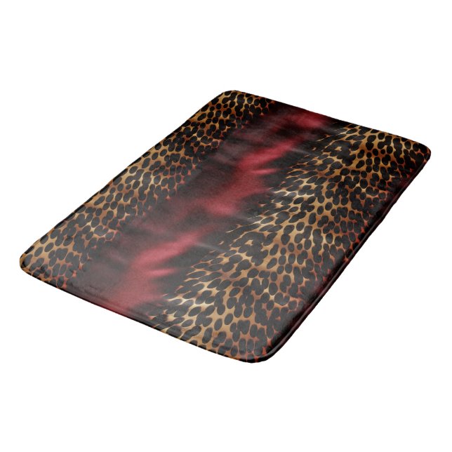 Red Gold Imitats Südwest Cowgirl Cowhide Badematte (Schrägansicht)