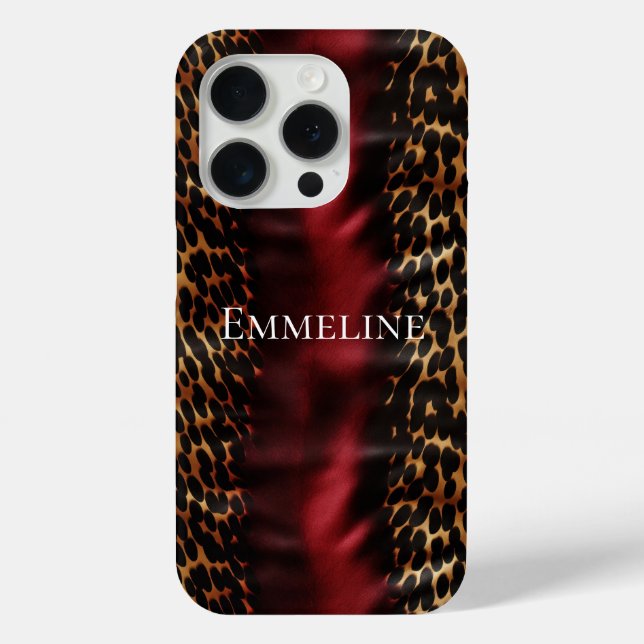 Red Gold Imitats Südwest Cowgirl Cowhide Case-Mate iPhone Hülle (Rückseite)
