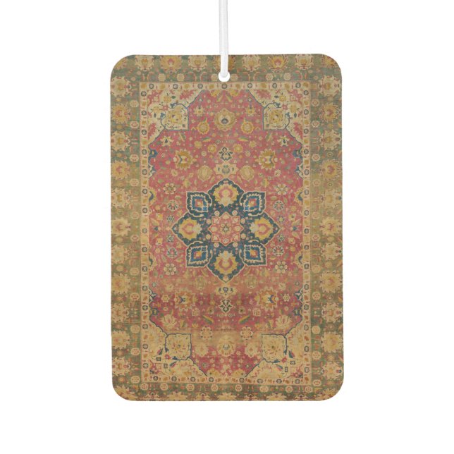 Red Gold Kashan Tepet Rug Persian Asian Autolufterfrischer (Vorderseite)
