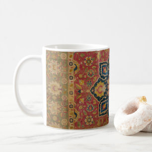 Red Gold Kashan Tepet Rug Persian Asian Kaffeetasse