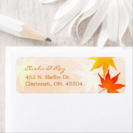 Red Gold Maple Leaf Hochzeit Rücksendeadresse