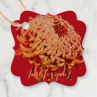 Red & Gold Mum Geschenke Vorliebe Tags Jeden Anlaß Geschenkanhänger