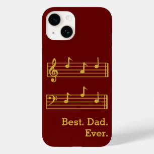 RED GOLD MUSIKNOTEN BEST VATER JE TREBLE BASS Case-Mate iPhone 14 HÜLLE