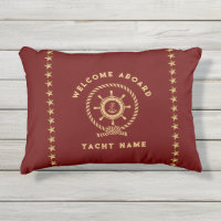 Red Gold Nautical Boat Wheel Knot Stars