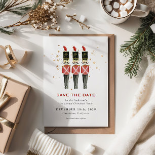 Red & Gold Nutcracker Weihnachten Save the Date