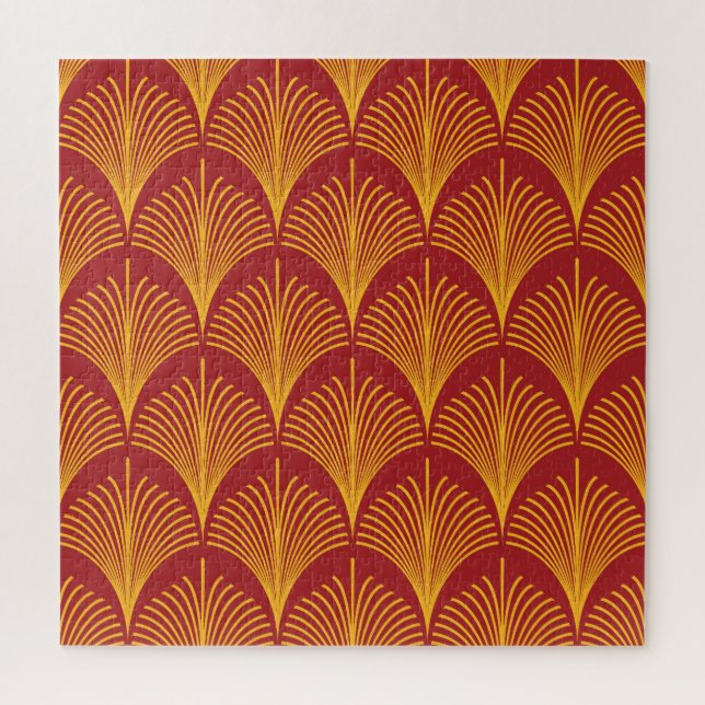 Red Gold Pfau: Art Deco. (Vertikal)