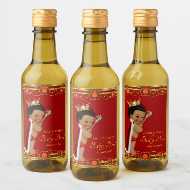 Red Gold Prince Mini Weinflaschen Etiketten (Flaschen)