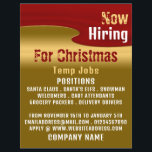 Red & Gold, saisonale Personalwerbung Flyer<br><div class="desc">Rot & Gold,  saisonale Rekrutierung Werbung Flyer durch den Business Card Store.</div>