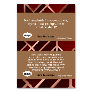 Red Gold Scripte Card für das Spiel Tischnummer