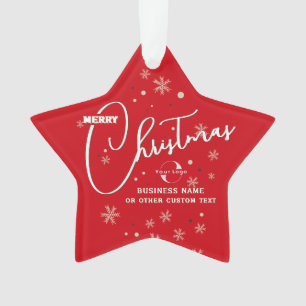 Red Gold Star logo Entreprise Noël
