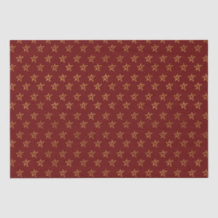 Red Gold Stars Shine Bright Seidenpapier