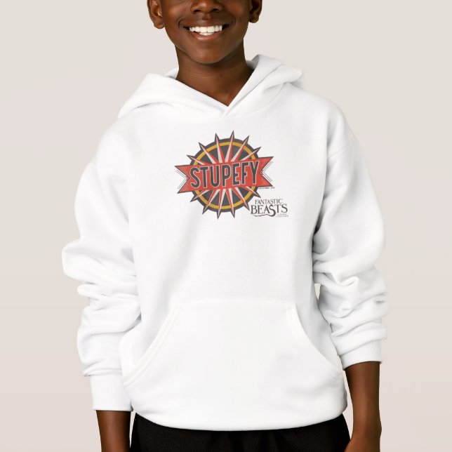 Red & Gold Stupefy Spell Graphic Hoodie (Vorderseite)