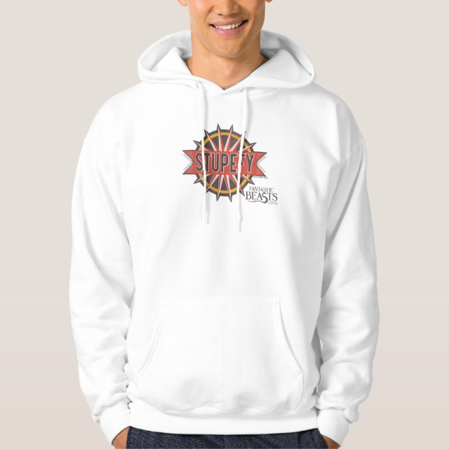 Red & Gold Stupefy Spell Graphic Hoodie (Vorderseite)