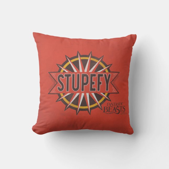 Red & Gold Stupefy Spell Graphic Kissen (Vorderseite)