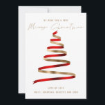 Red Gold Tree 2026 Calendar Merry Christmas Feiertagskarte<br><div class="desc">Stylish Red Gold Tree 2026 Calendar Merry Christmas is in a stylish set handwritten style script. With a handy 2026 calendar on the back for your recipients and Happy New Year greeting.</div>