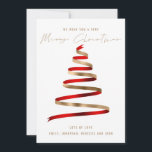 Red Gold Tree 2026 Calendar Merry Christmas Feiertagskarte<br><div class="desc">Stylish Red Gold Tree 2026 Calendar Merry Christmas is in a stylish set handwritten style script. With a handy 2026 calendar on the back for your recipients and Happy New Year greeting.</div>