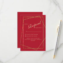 Red & Gold Wedding RSVP