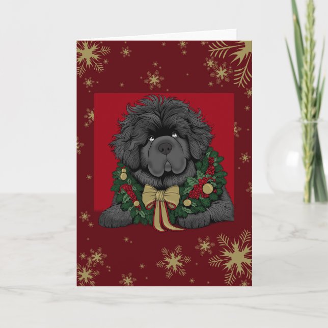 Red Gold Weihnachten Welpenhund (Vorderseite)