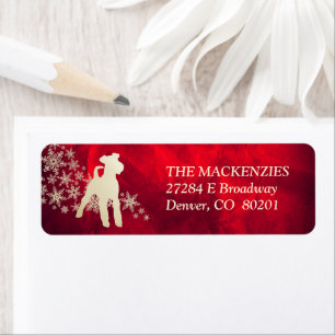 Red Gold Winter Fox Terrier Rücksendeadresse