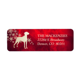 Red Gold Winter Vizsla Rücksendeadresse